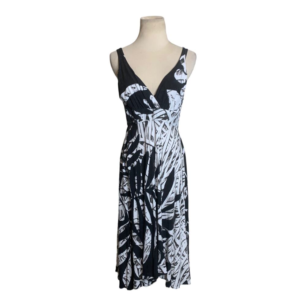 Jams World black white Floral hi low vintage Dress size M